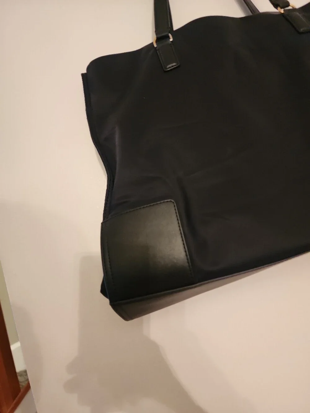 Tory Burch Ella Black Logo Nylon Tote